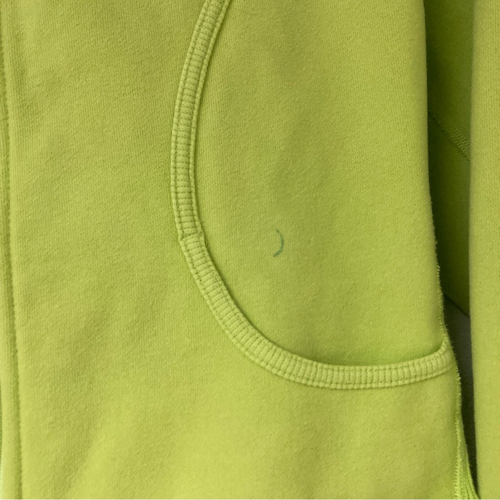 lululemon Scuba Women’s athletica Neón Green Jacket Hooded Full Zip Sz  8 - Picture 7 of 16